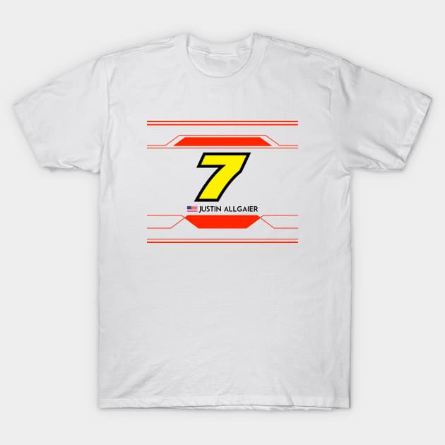 Justin Allgaier #7 2023 NASCAR Design T-Shirt by AR Designs 